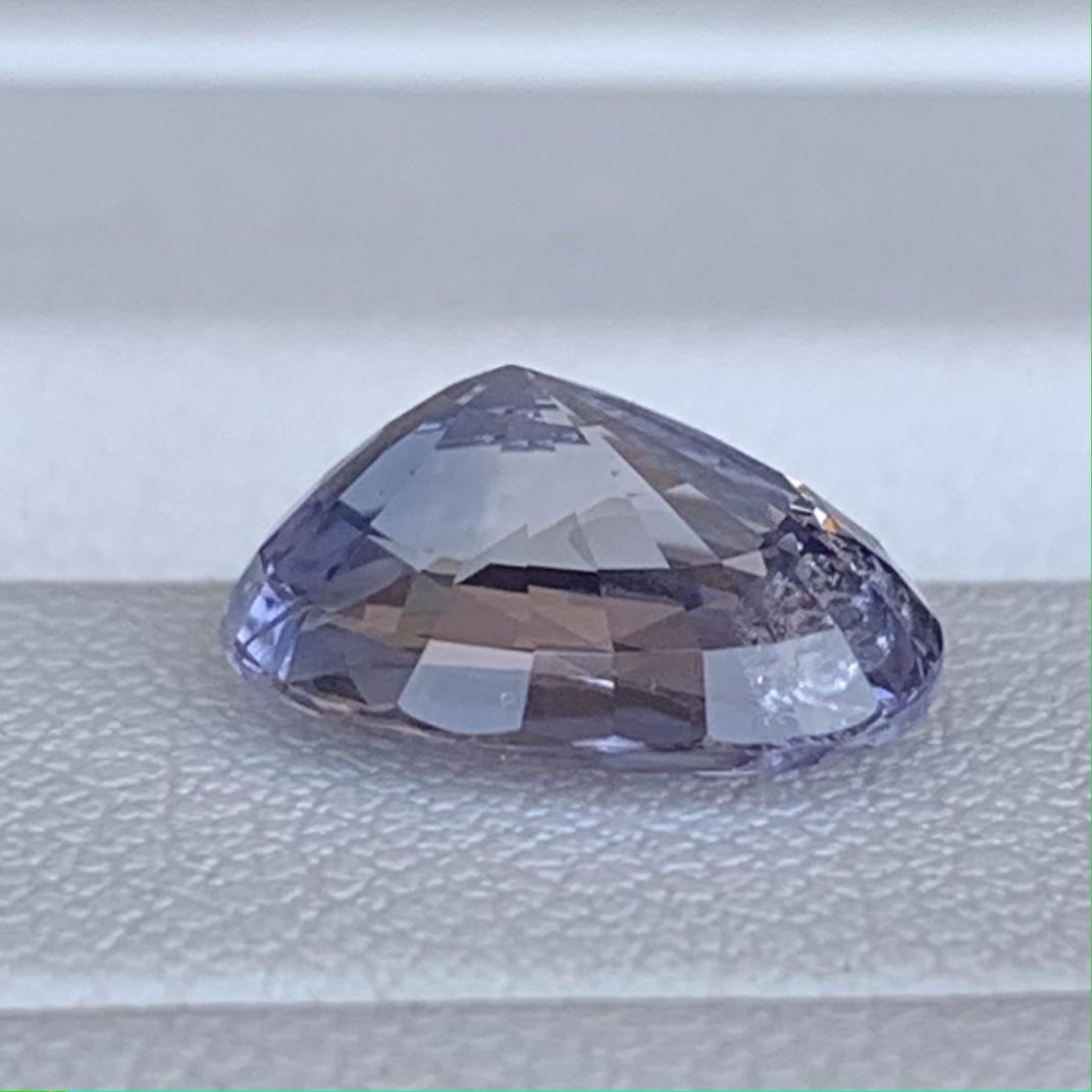 Purple & White Bi-Color Sapphire 3.25ct Unheated  Natural Oval Cut Two-Tone Sapphire Gemstone
