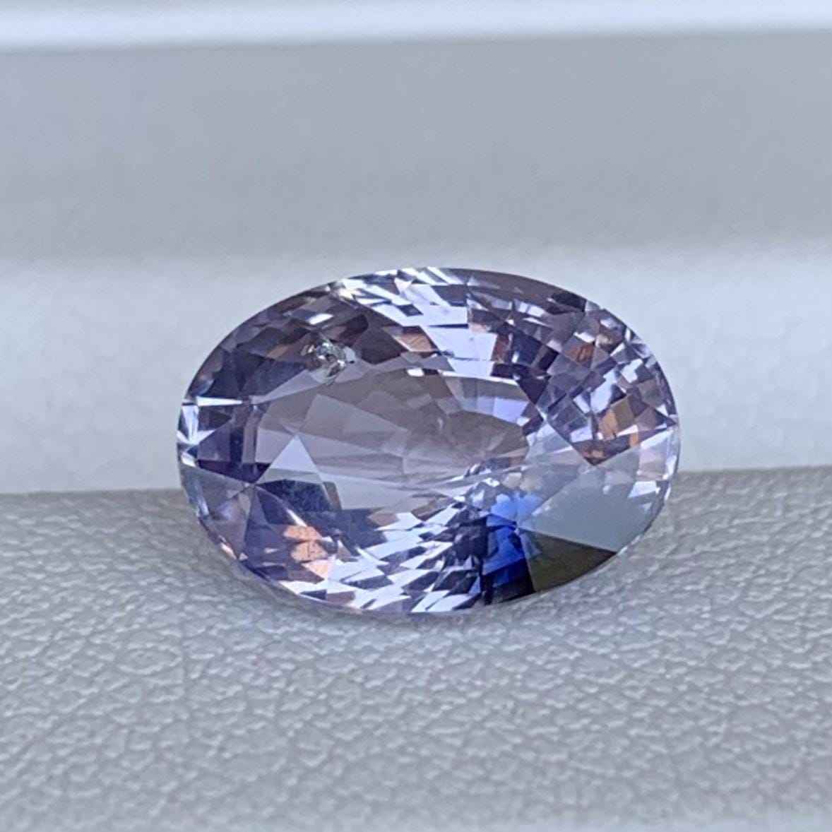 Purple & White Bi-Color Sapphire 3.25ct Unheated  Natural Oval Cut Two-Tone Sapphire Gemstone