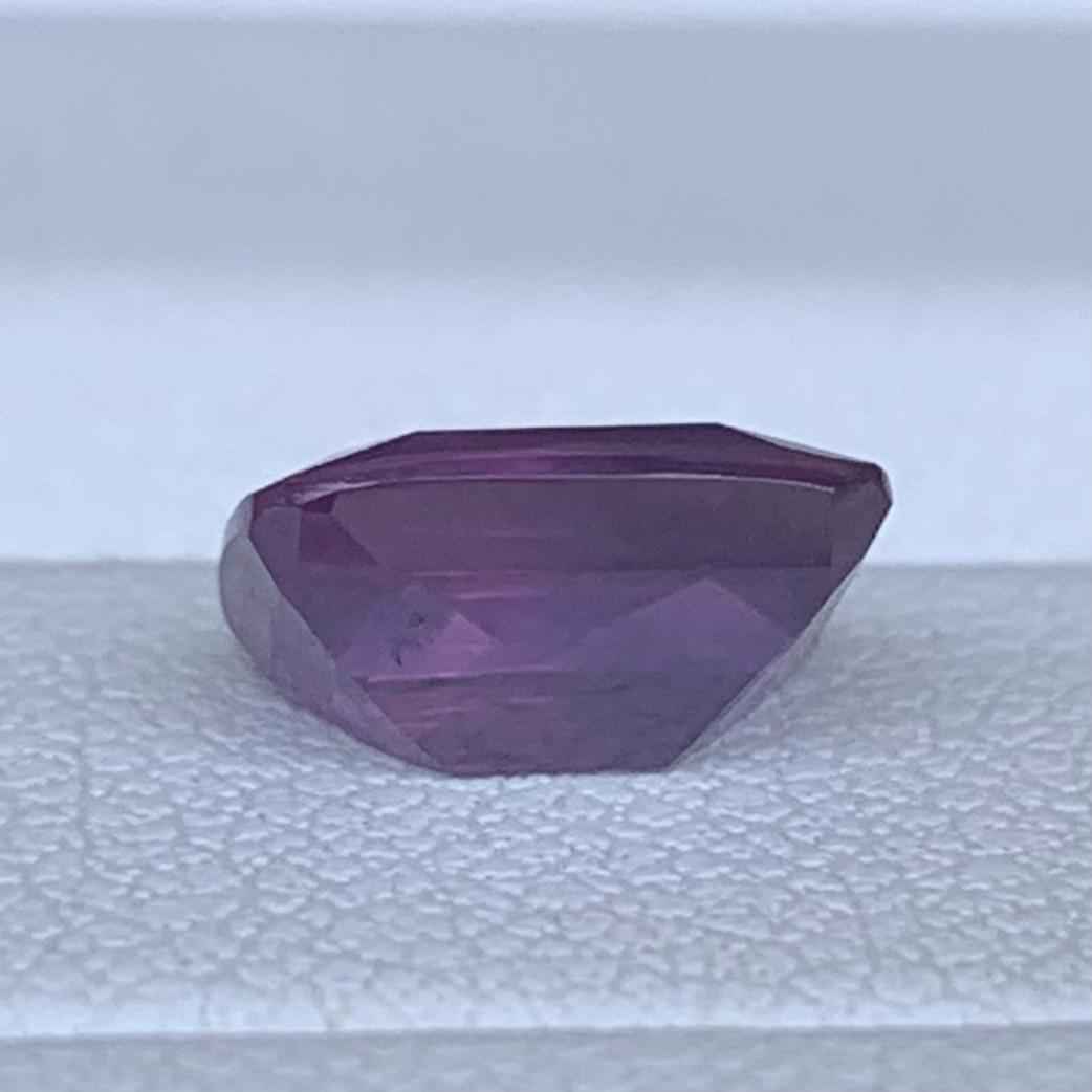 Opalescent Purple Sapphire 2.09ct Heated  Natural Cushion Cut Rare Sapphire Gemstone