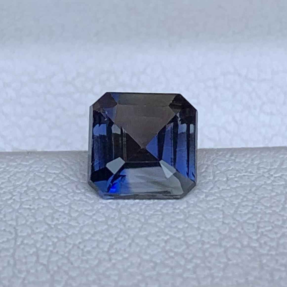 Bi-Color Sapphire 1.08ct Unheated  Natural Emerald Cut Two-Tone Sapphire Gemstone