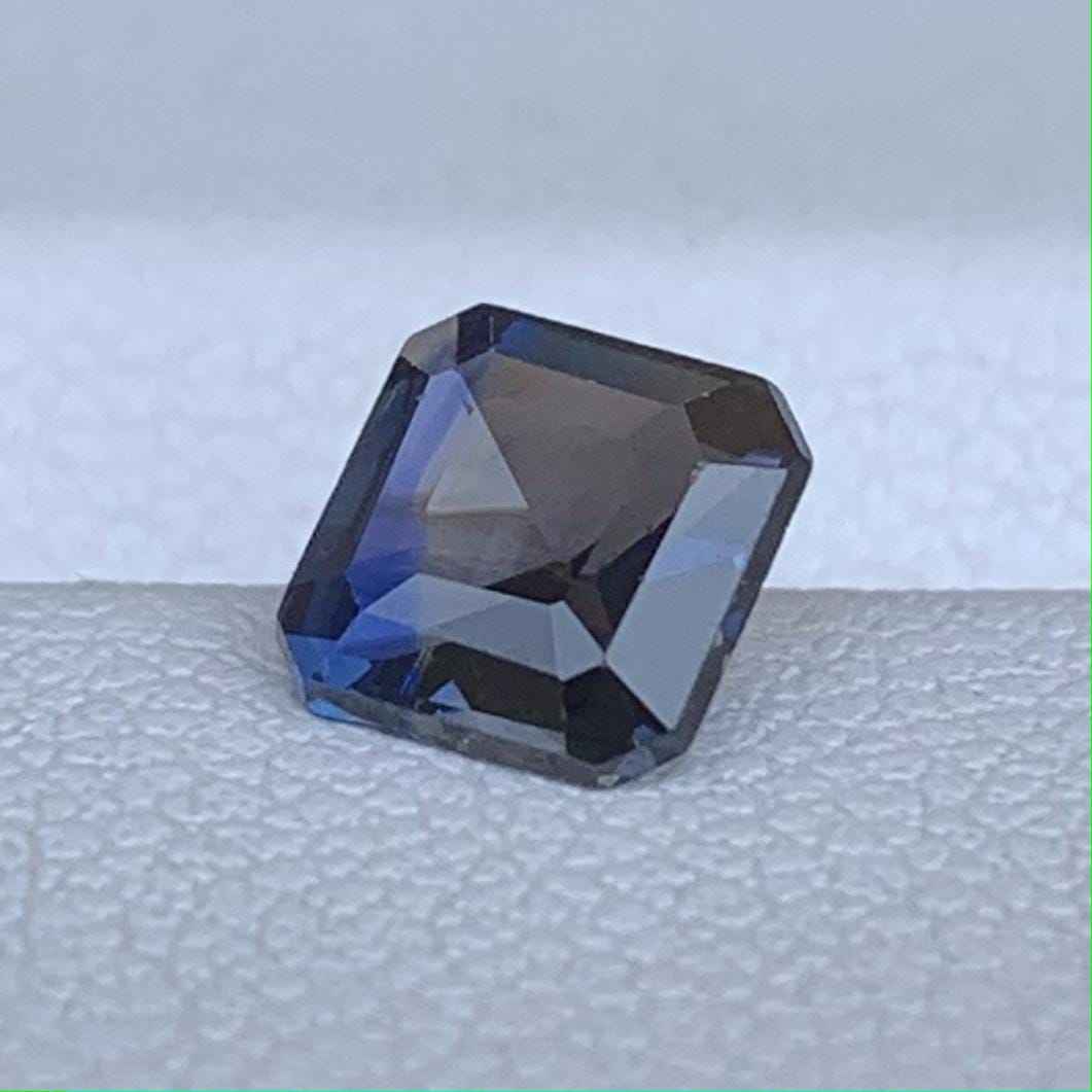 Bi-Color Sapphire 1.08ct Unheated  Natural Emerald Cut Two-Tone Sapphire Gemstone