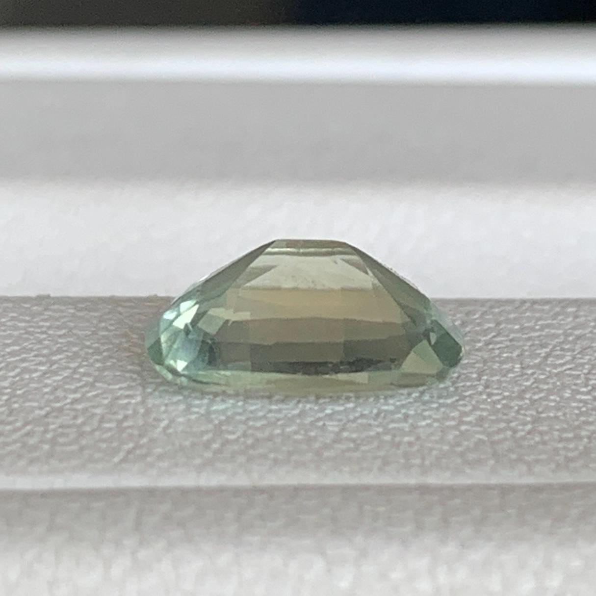Mint Green Sapphire 2.07ct Unheated  Natural Cushion Cut Green Sapphire Gemstone for Fine Jewelry