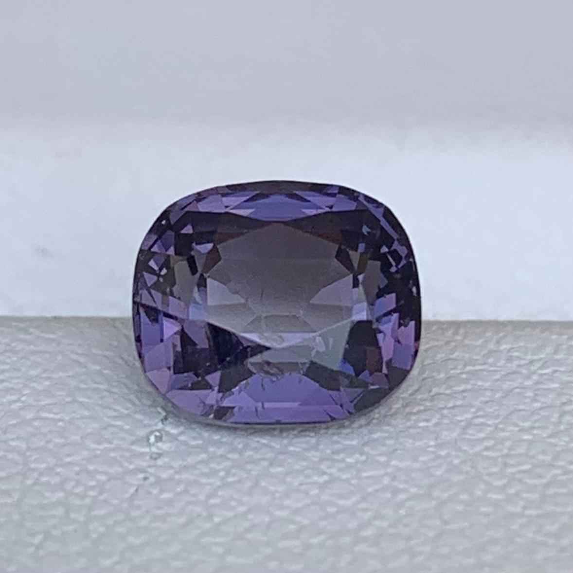 Purple Spinel 2.28ct Unheated  Natural Cushion Cut Violet Gemstone for Fine Jewelry