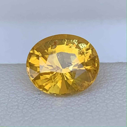 Yellow Sapphire 2.16ct Heated  Natural Oval Cut Golden Sapphire Gemstone for Fine Jewelry