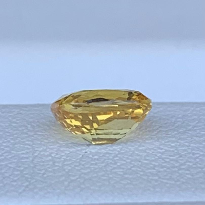 Yellow Sapphire 1.01ct Heated  Natural Cushion Cut Golden Sapphire Gemstone for Fine Jewelry