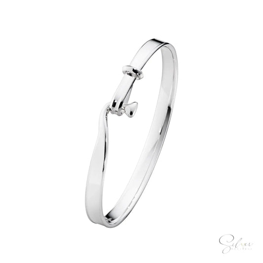 Tangle bangle,Thin Silver Bangle, Round Bangle, Thin Bangle, Stacking Bangles, Sterling Silver Bangle, silver bracelet, stacking bangle, silver bangle - Baza Boutique 