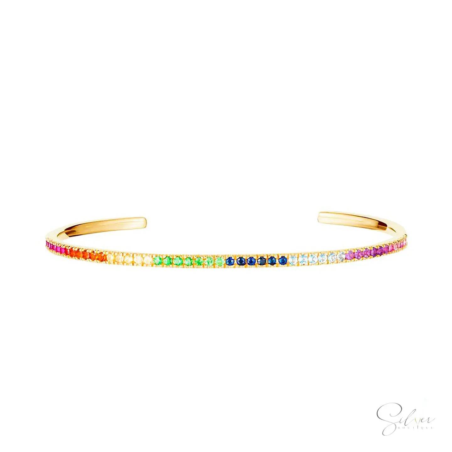 Rainbow Cuff Bangle - Baza Boutique