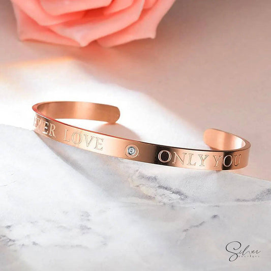 Signature Cuff Bangle for him , Personalized Open Cuff Bangle for her , Handwritten Bracelet, Custom Signature Bangle For Couple Collection - Baza Boutique 