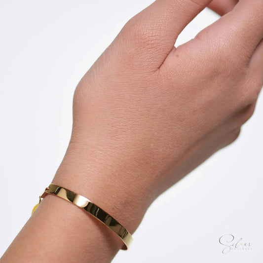 Personalized Cuff Bracelet - Gold, Rose, Silver - Baza Boutique 