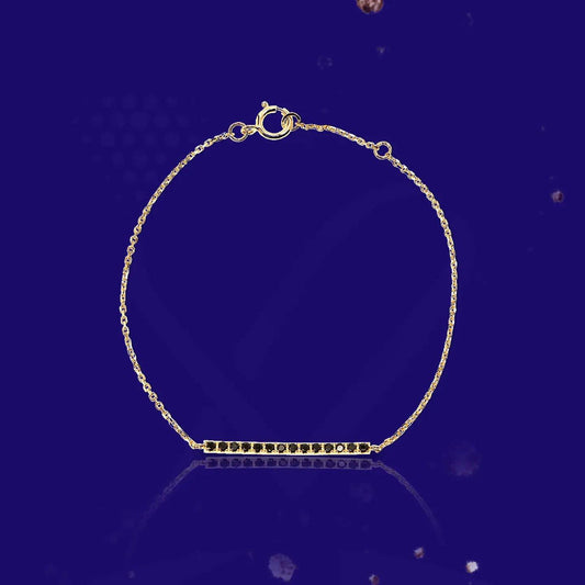 Pavé bracelet, Pavé Bar Bracelet, Dainty Bracelet, Delicate Bracelet, Stacking Bracelet, Gift for Her, Layering Bracelet - Baza Boutique 