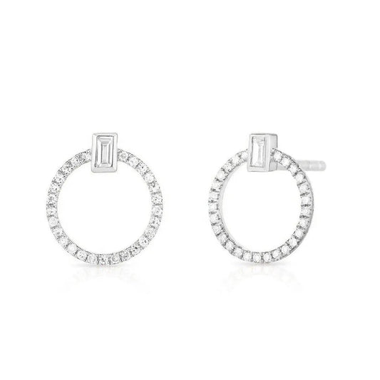 Ear Pockets Earring Claw Studs - Dainty Fall Earring in Sterling Silver - Baza Boutique 