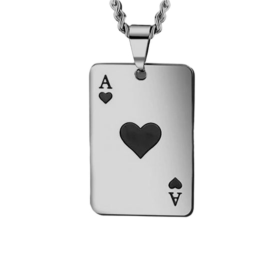 Lucky Necklace , Sterling Silver Necklace, Silver Jewelry Gift For Husband, Gift For Boyfriend, Gift For Brother, Gold Necklace, Silver Necklace, Rose Gold Necklace - Baza Boutique 