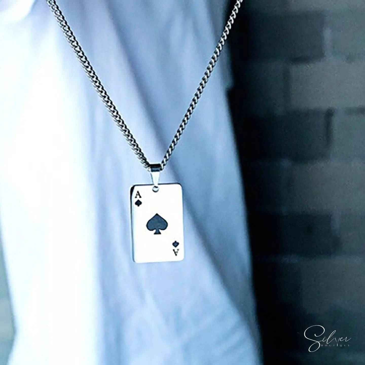 Playing Card Pendant Necklace