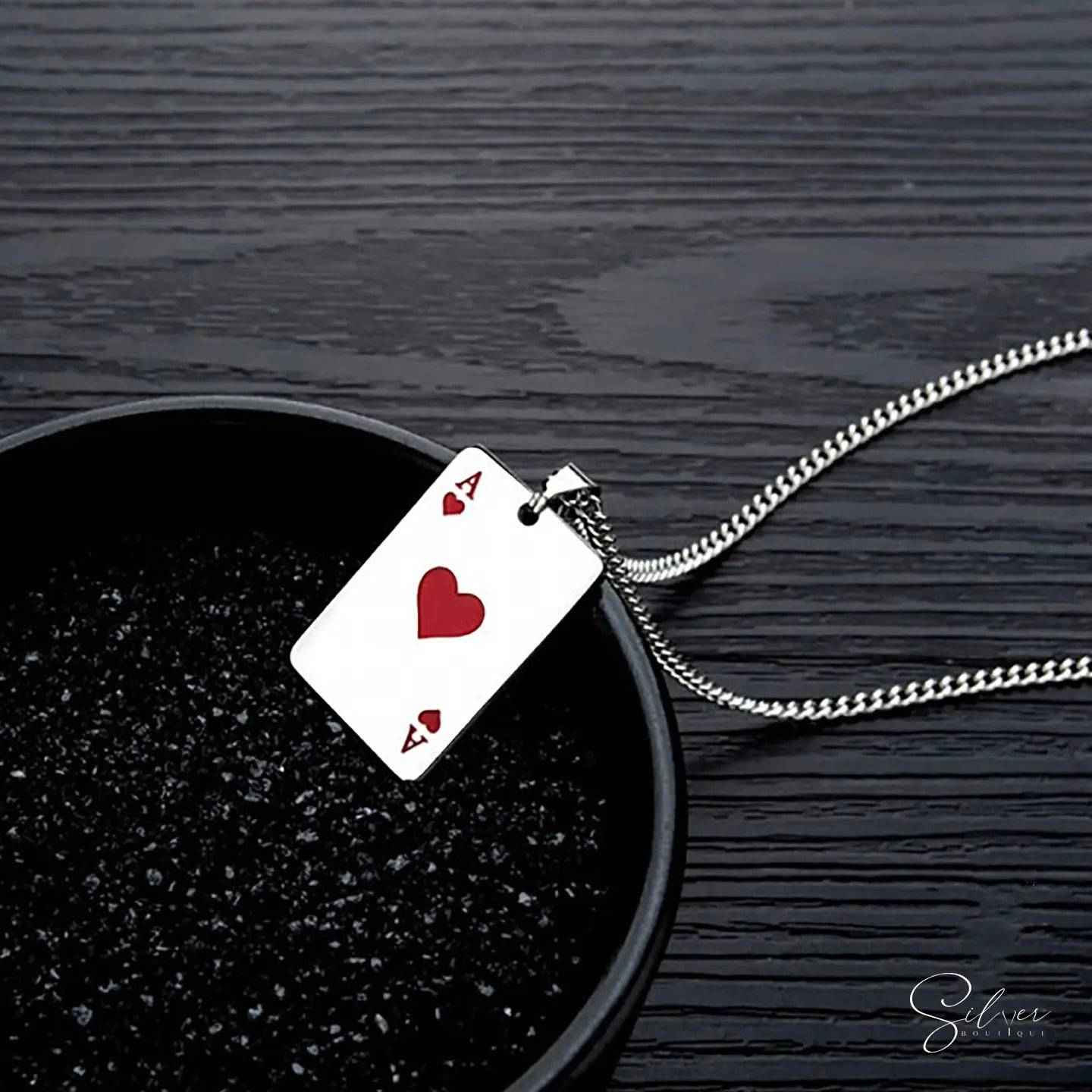 Playing Card Pendant Necklace