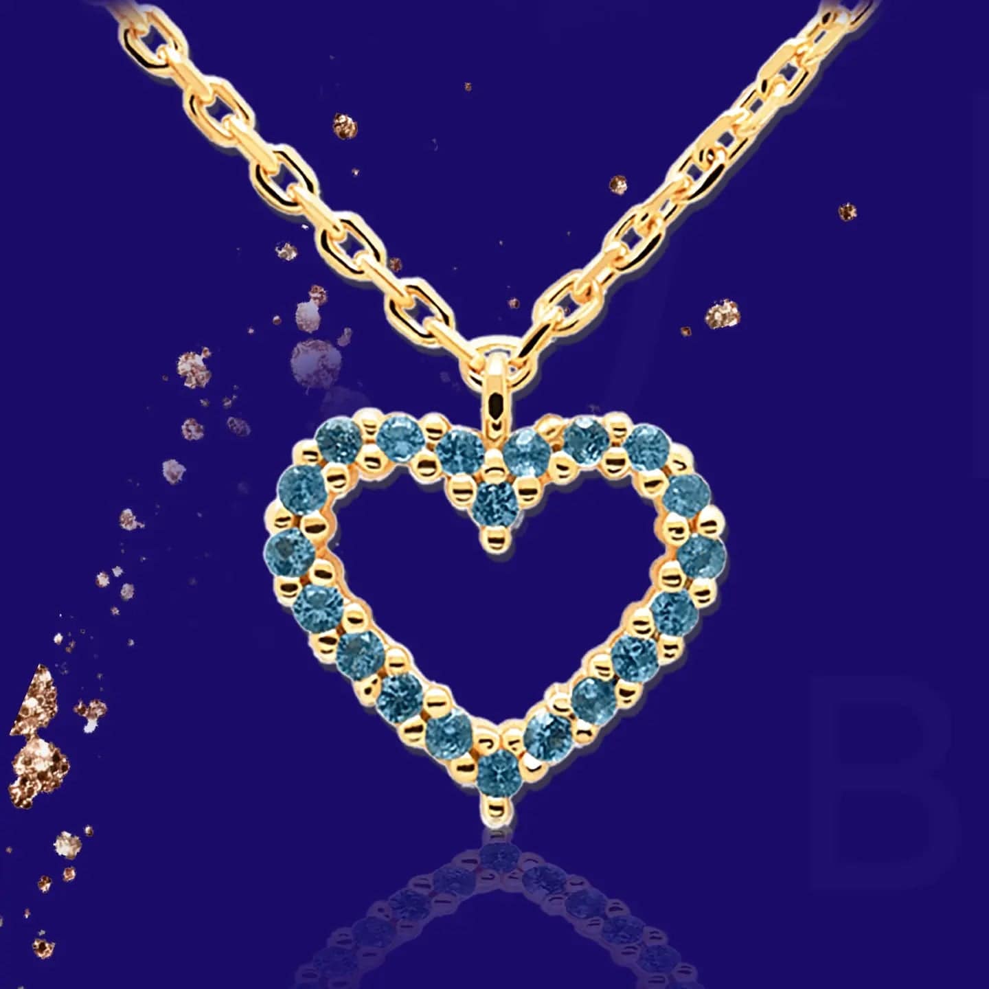 My love necklace,Love Heart Pendant Necklaces for Women 925 Sterling Silver with Birthstone, Birthday Anniversary Jewelry Gift for Women Wife Girls - Baza Boutique 