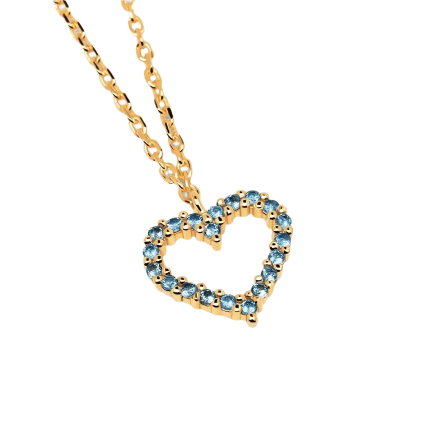 My love necklace,Love Heart Pendant Necklaces for Women 925 Sterling Silver with Birthstone, Birthday Anniversary Jewelry Gift for Women Wife Girls - Baza Boutique 