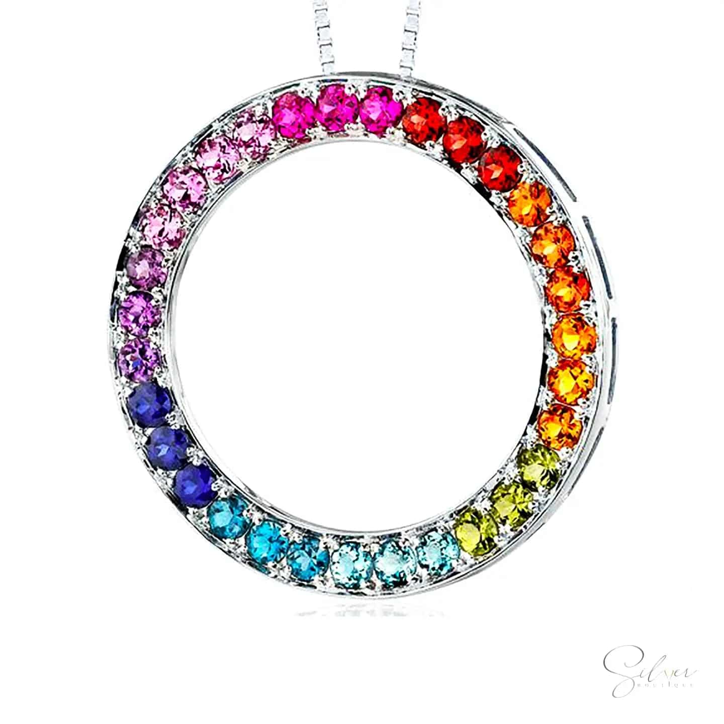 Rainbow Geo Necklace - Baza Boutique