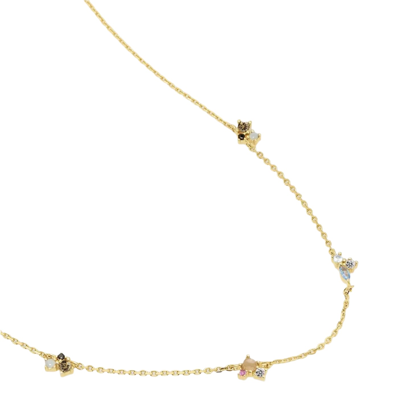 Stone choker necklace, Delicate Gemstone Choker, Labradorite Beaded Necklace, Birthday Gift for Teen, Stone Wire Wrapped, Stone Beaded Choker, Gift for Daughter - Baza Boutique 