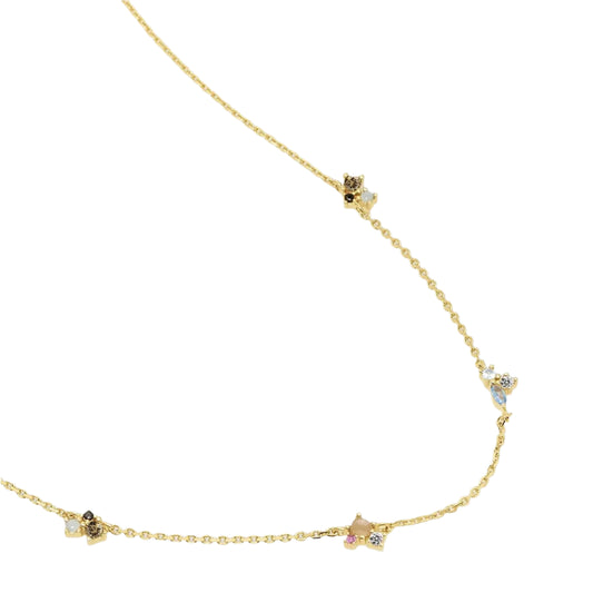 Stone choker necklace, Delicate Gemstone Choker, Labradorite Beaded Necklace, Birthday Gift for Teen, Stone Wire Wrapped, Stone Beaded Choker, Gift for Daughter - Baza Boutique 