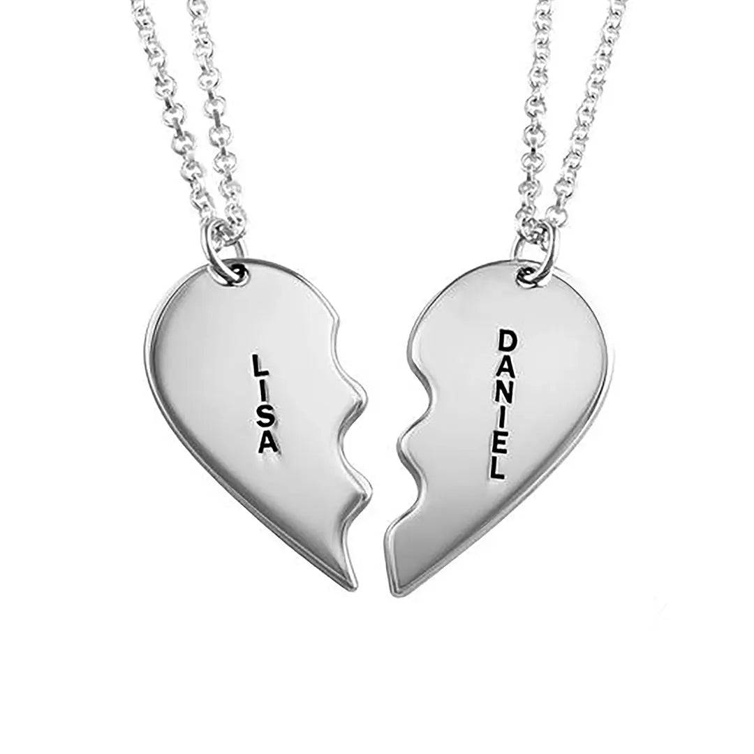 Heart Necklace Set  Material: 925 Silver - Baza Boutique