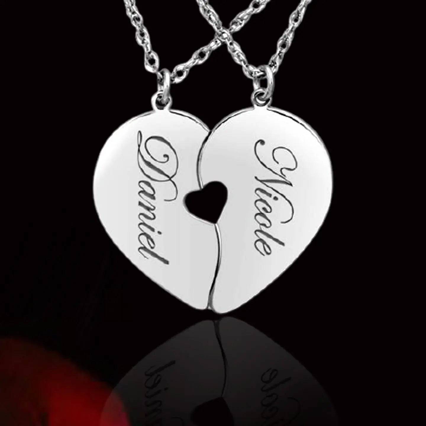 Heart Necklace Set  Material: 925 Silver - Baza Boutique