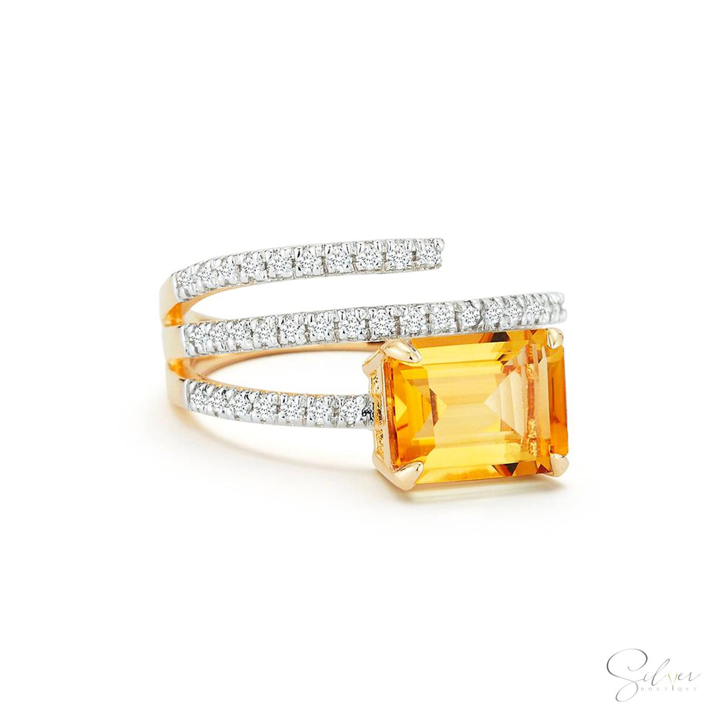 Double Swirl Ring - Custom Silver Jewelry for Her - Baza Boutique 