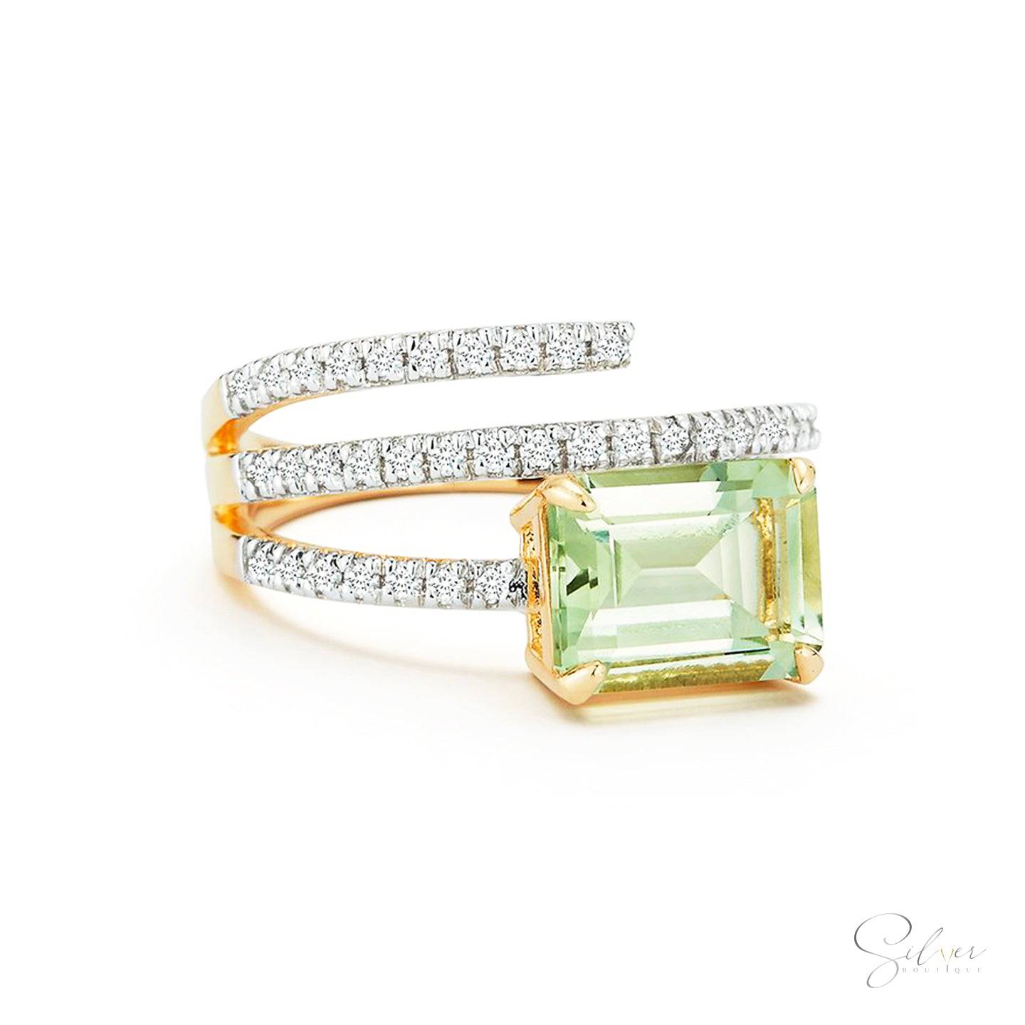 Double Swirl Ring - Custom Silver Jewelry for Her - Baza Boutique 