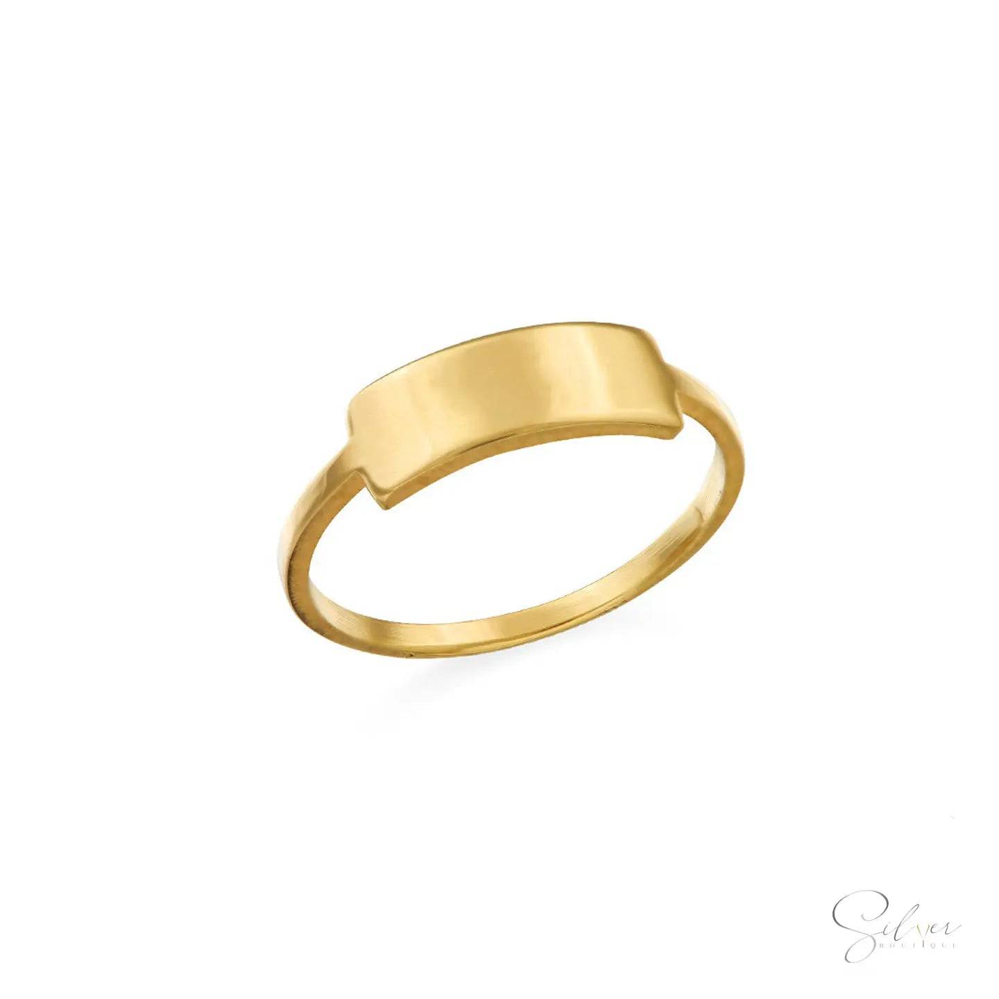 Plate Name Ring - Baza Boutique
