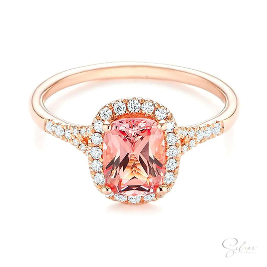 Signature lilÿ, Signature Engagement Peach Sapphire Stone Ring Design, Handmade Sterling Silver Ring, Gold, Silver & Rose Gold - Baza Boutique 